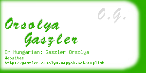 orsolya gaszler business card